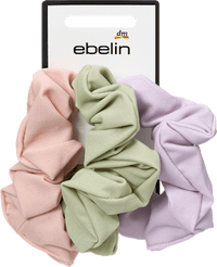 ebelin Scrunchies Sport aus Bikini-Stoff, flieder/rosa/grün, 3 St