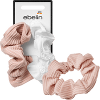 Scrunchies Stickerei, rosa/weiß, 2 St