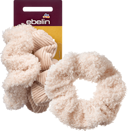 Scrunchies Teddy & Kord, Creme, 2 St ebelin
