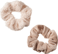 Scrunchies Teddy & Kord, Creme, 2 St ebelin