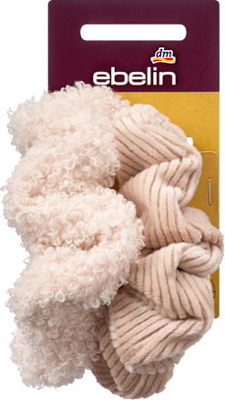Scrunchies Teddy & Kord, Creme, 2 St ebelin