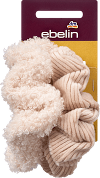 Scrunchies Teddy & Kord, Creme, 2 St ebelin