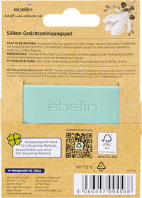 ebelin Silikon- Gesichtsreinigungspad, 1 St