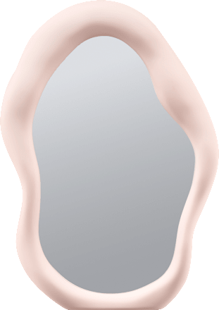 Spiegel Mijn gelukkige plek, beige, 1 st