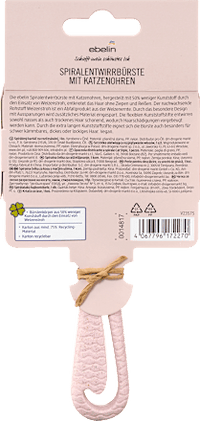 Spiraalvormige ontklitborstel met kattenoren, 1 stuk