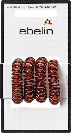Spiralhaargummis klein, transparent, 4 St