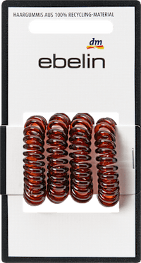 Spiralhaargummis klein, transparent, 4 St