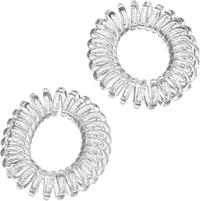 Spiralhaargummis midi, transparent, 4 St
