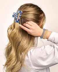 ebelin Spiralhaargummis weiß/blau/gold, 3 St