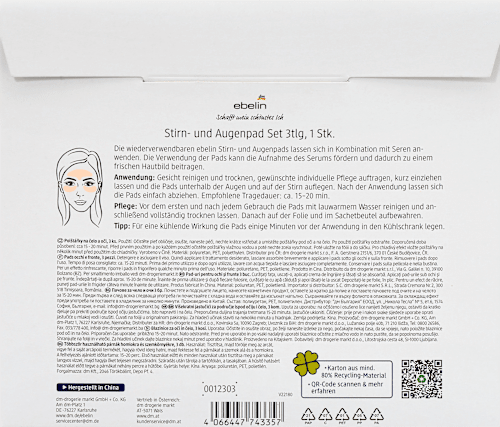 Voorhoofd- en oogpads 3 stuks. Glowingskin, 3 stuks.