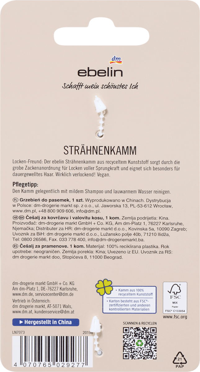 ebelin Strähnenkamm, 1 St