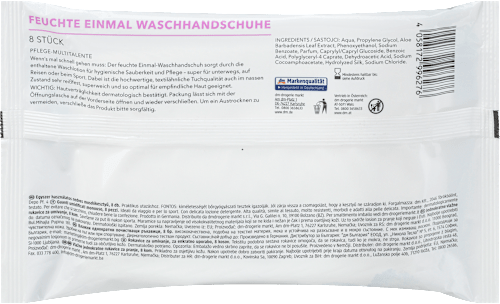 Waschhandschuhe Einmal feucht, 8 St