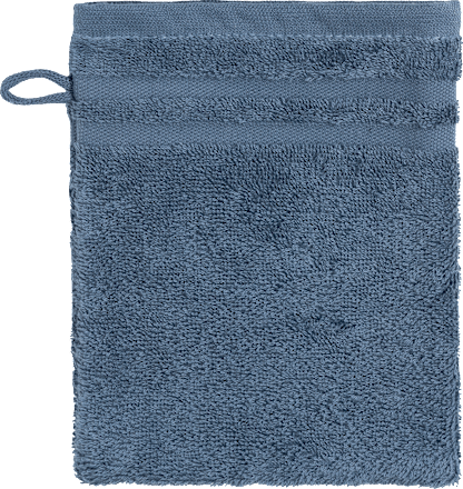 Waschlappen aus Frottee blau, GOTS-zertifiziert, 1 St