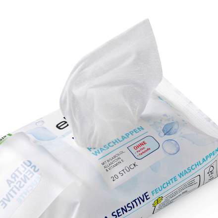 Ultra gevoelige washandjes, 20 stuks