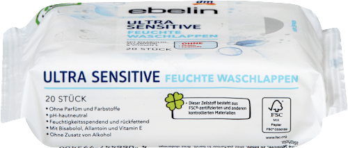Waschlappen Ultra sensitive, 20 St