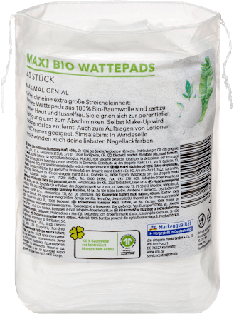 Wattepads Bio Maxi GOTS-zertifiziert, 40 St