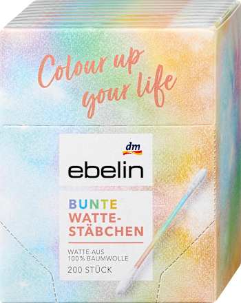 Wattestäbchen bunt, 200 St