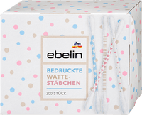 Wattestäbchen mit bedruckten Papierschäften Motiv-Box, 300 St
