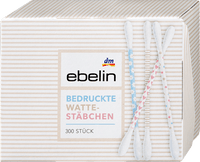 Wattestäbchen mit bedruckten Papierschäften Motiv-Box, 300 St