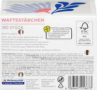 Wattenstaafjes motiefdoos, 300 stuks