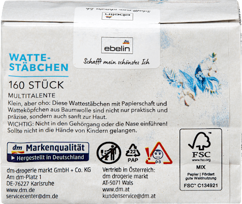 Wattestäbchen Nachfüllpack, 160 St