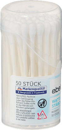 Reisdoosje wattenstaafjes, 50 stuks