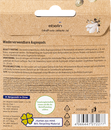 Herbruikbare oogpads (1 paar), 2 stuks