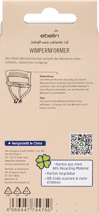 Wimperkruller inclusief 2 vervangende elastiekjes, 1 stuk