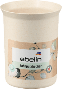 Zahnputzbecher beige, Reisegröße, 1 St
