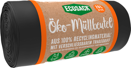 Müllbeutel Öko 20 l mit Tragegriff, 20 St Ecosack