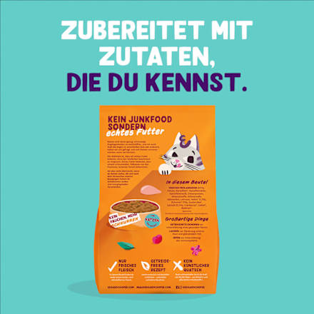 Droog kattenvoer met scharrelkip &amp; veenbessen, volwassen, 2 kg