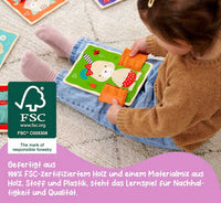 Lernbretter Holz + Stoff, 1 St