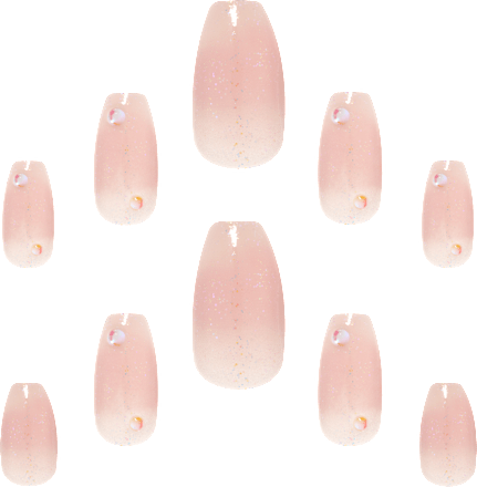 Künstliche Nägel 3D Gel Finish Coffin, 24 St Elegant Touch