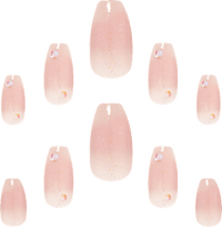 Künstliche Nägel 3D Gel Finish Coffin, 24 St Elegant Touch