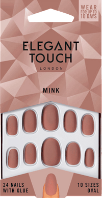 Künstliche Nägel Mink Nude Oval, 24 St Elegant Touch