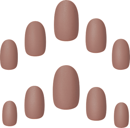 Künstliche Nägel Mink Nude Oval, 24 St Elegant Touch