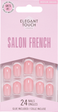 Kunstnagels Salon Frans Medium Vierkant, 24 stuks