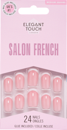 Kunstnagels Salon Frans Medium Vierkant, 24 stuks