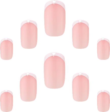 Kunstnagels Salon Frans Medium Vierkant, 24 stuks