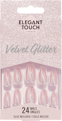 Künstliche Nägel Velvet Glitter, 24 St Elegant Touch