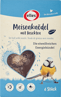 Vogelvoer vetbollen met insecten, 6 stuks