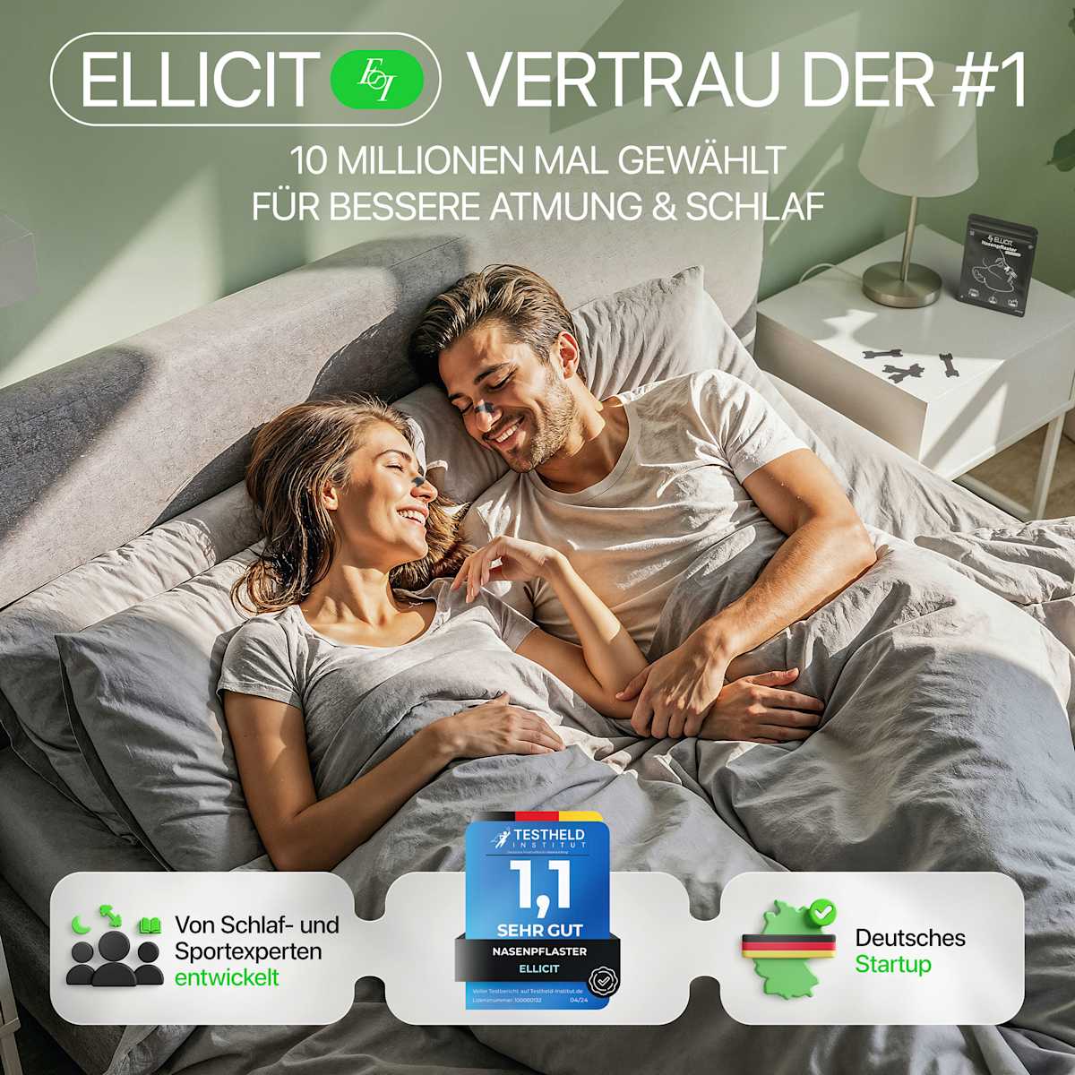 ELLICIT Nasenpflaster schwarz, 30 St