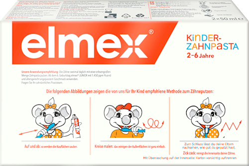 Zahnpasta Kinder Doppelpack (2x50 ml), 100 ml