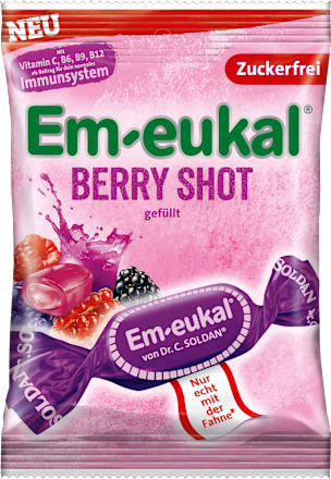 Bonbon, Berry Shot, gefüllt, zuckerfrei, 75 g