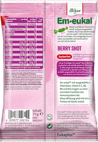 Bonbon, Berry Shot, gefüllt, zuckerfrei, 75 g