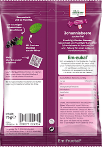 Bonbon, Johannisbeere, gefüllt, zuckerfrei, 75 g
