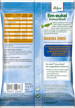 Manuka honing gevulde snoepjes, 75 g