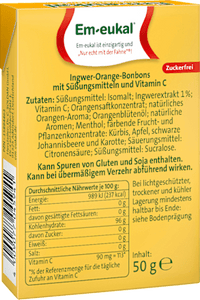 Bonbon Minis, Ingwer-Orange, zuckerfrei, 50 g