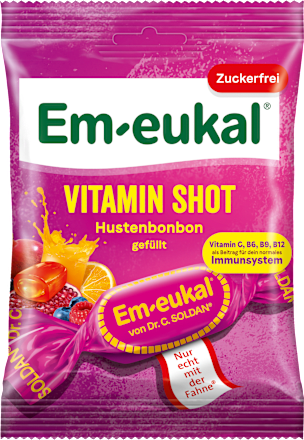 Bonbon, Vitamin Shot, gefüllt, zuckerfrei, 75 g