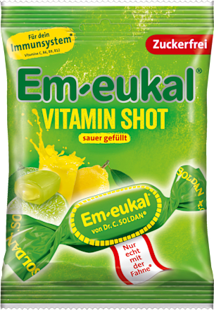 Snoep, Vitamin Shot zuur, suikervrij, 75 g